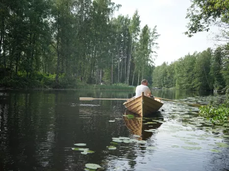 Vendia-boat on Kuohijoki river