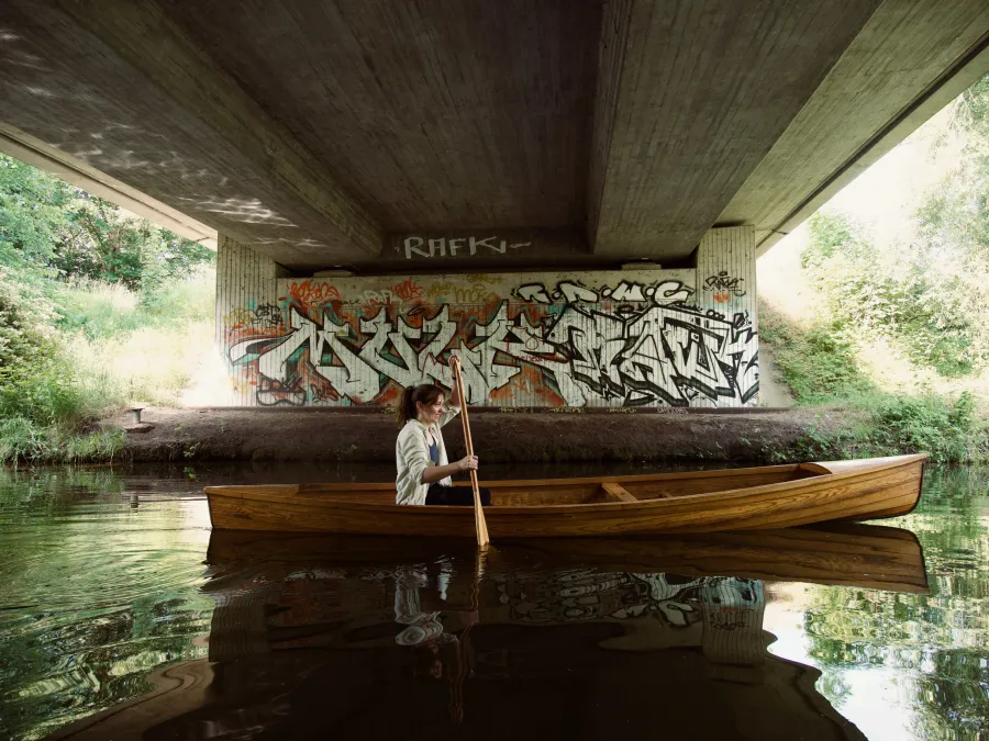 Finnia Canoe with Graffiti Finnia Canoe in Berlin