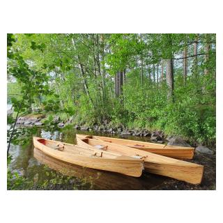 three canoes